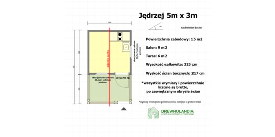 Domek Letniskowy Jędrzej - 5x3m, altana ogrodowa 