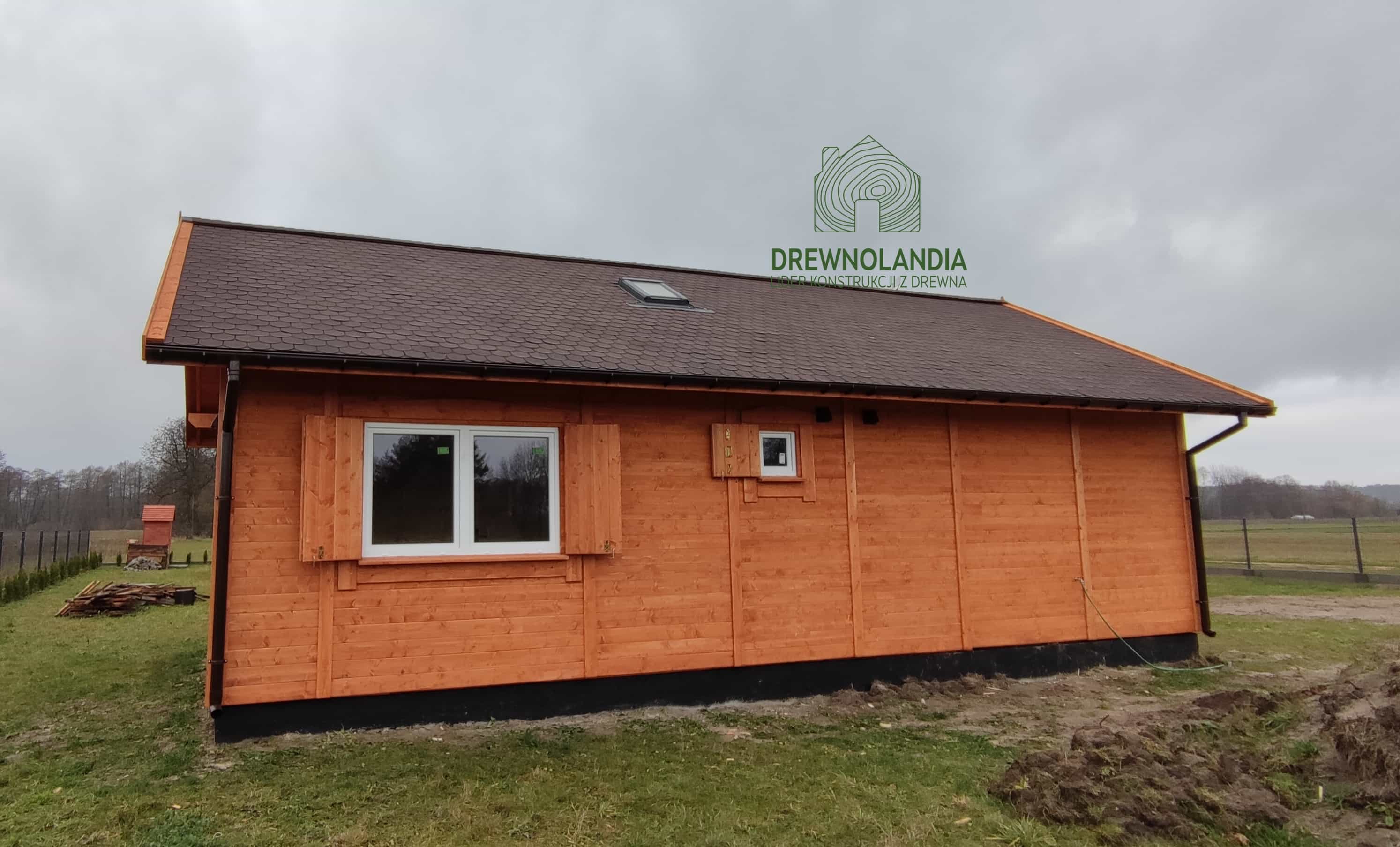 Rekreacyjny drewniany dom CRK17 – całoroczny projekt o powierzchni 66m²