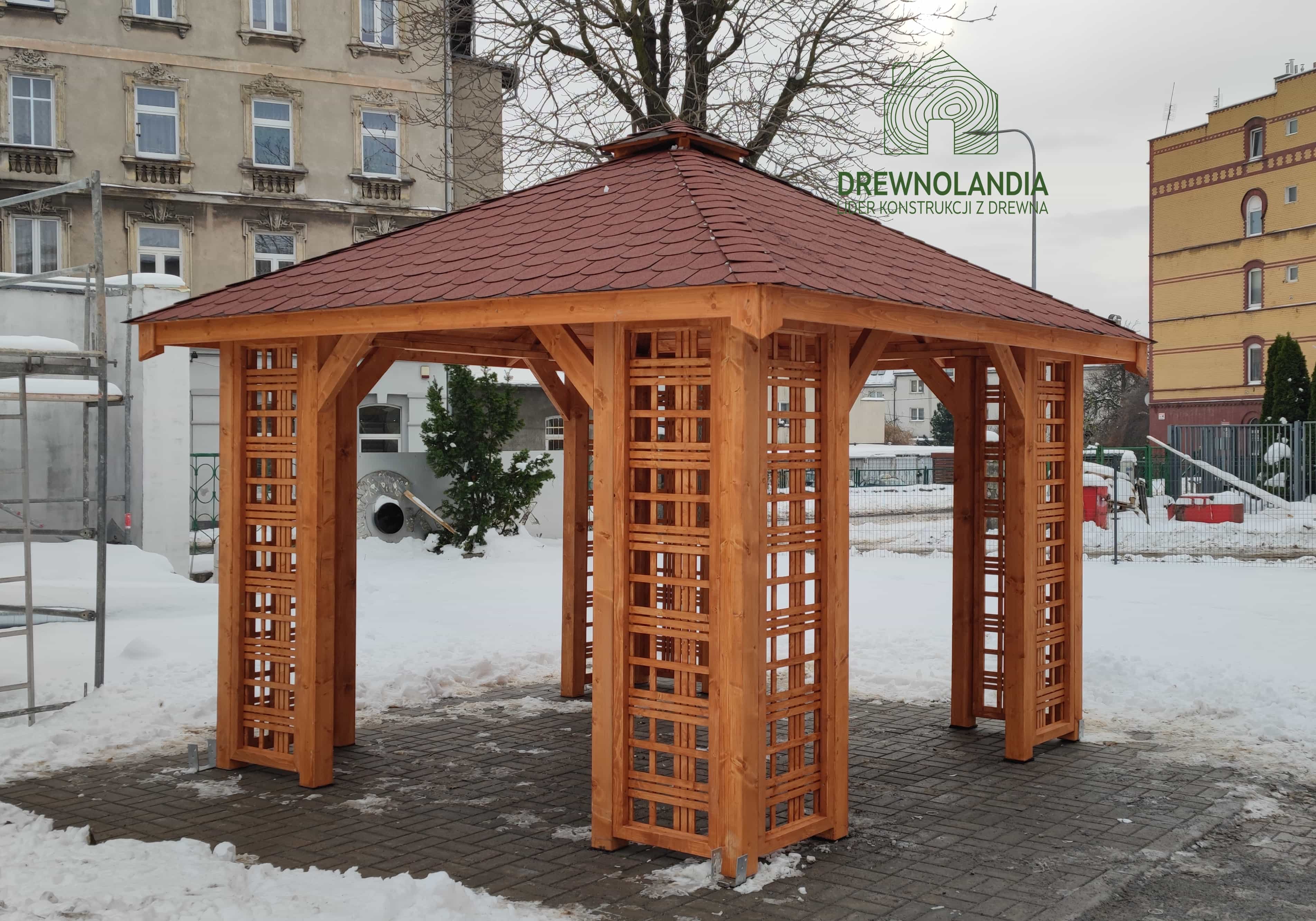 Barbara – drewniana altanka do ogrodu – 3x3m – Drewnolandia