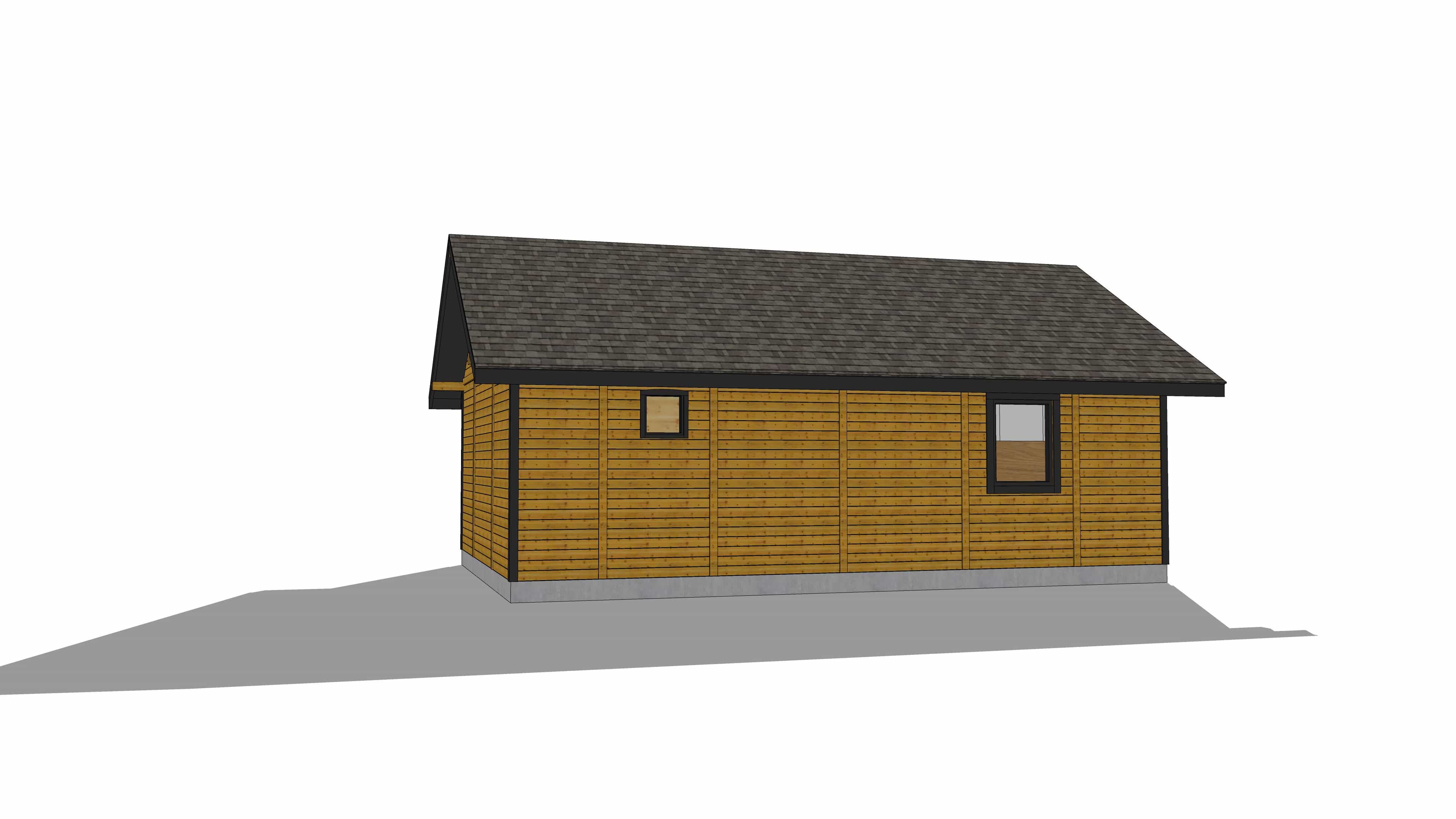 Domek CRK5 PLUS – solidna konstrukcja z drewna, z panoramicznymi oknami