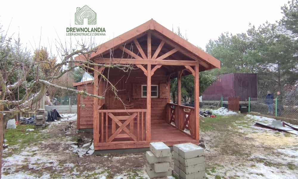 Drewnolandia - domek letniskowy Bolesław 6x3 m, drewniany, na działkę