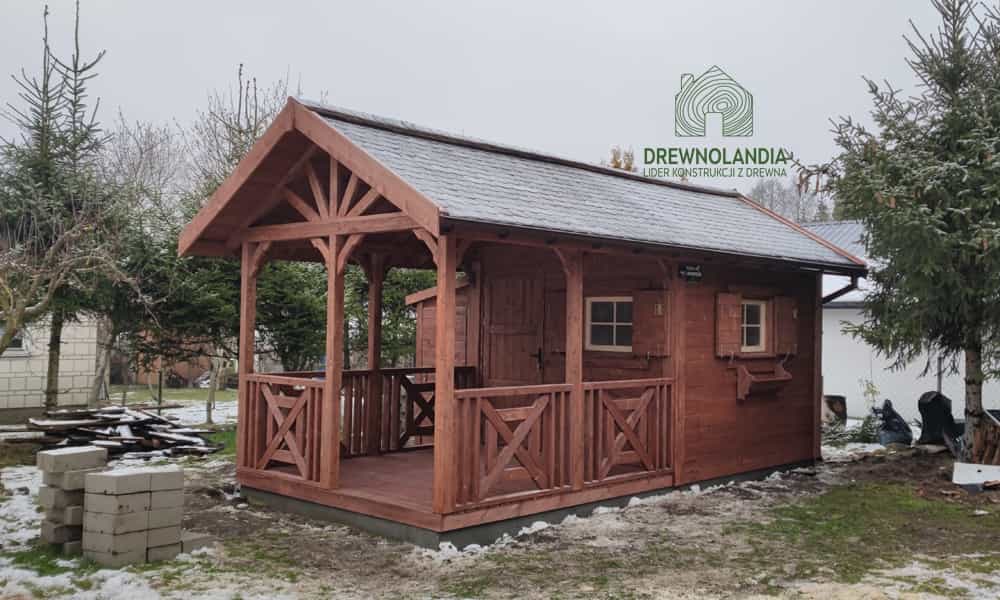 Bolesław - domek letniskowy z drewna, wymiary 6x3 m, powierzchnia 18 m²