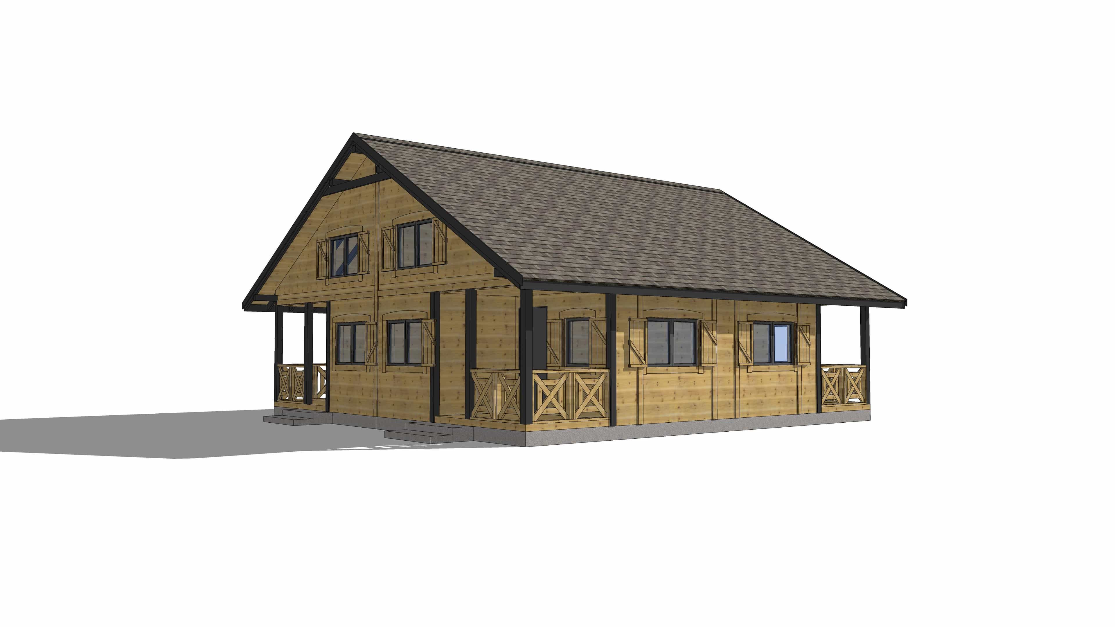 Widok z perspektywy ogrodu na segmenty W2X4 – przestrzeń do relaksu