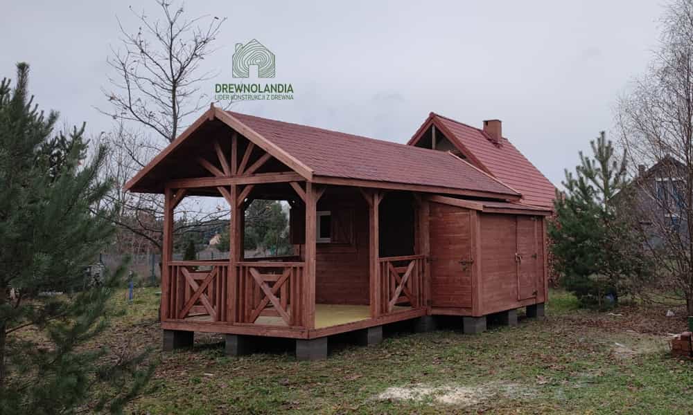 Domek z tarasem Bolesław, wymiary 6x3 m