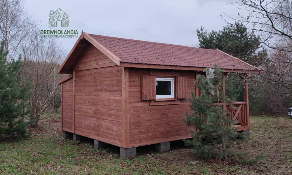 Letniskowy domek Bolesław, wymiary 6x3 m, Drewnolandia