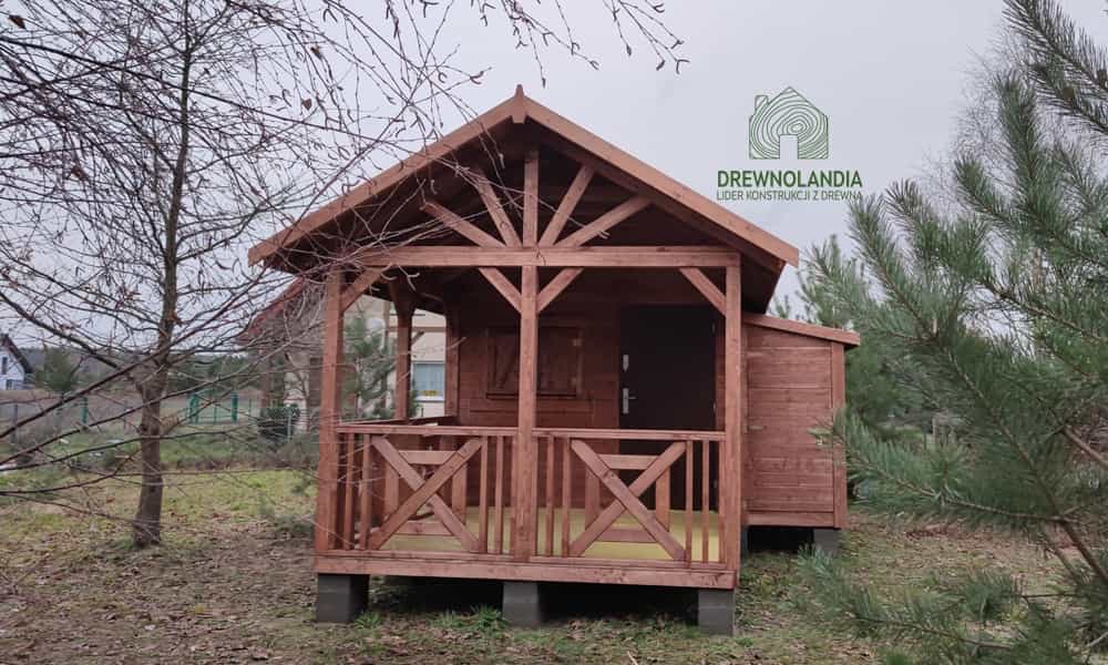 Domek letniskowy z tarasem Bolesław, wymiary 6x3 m