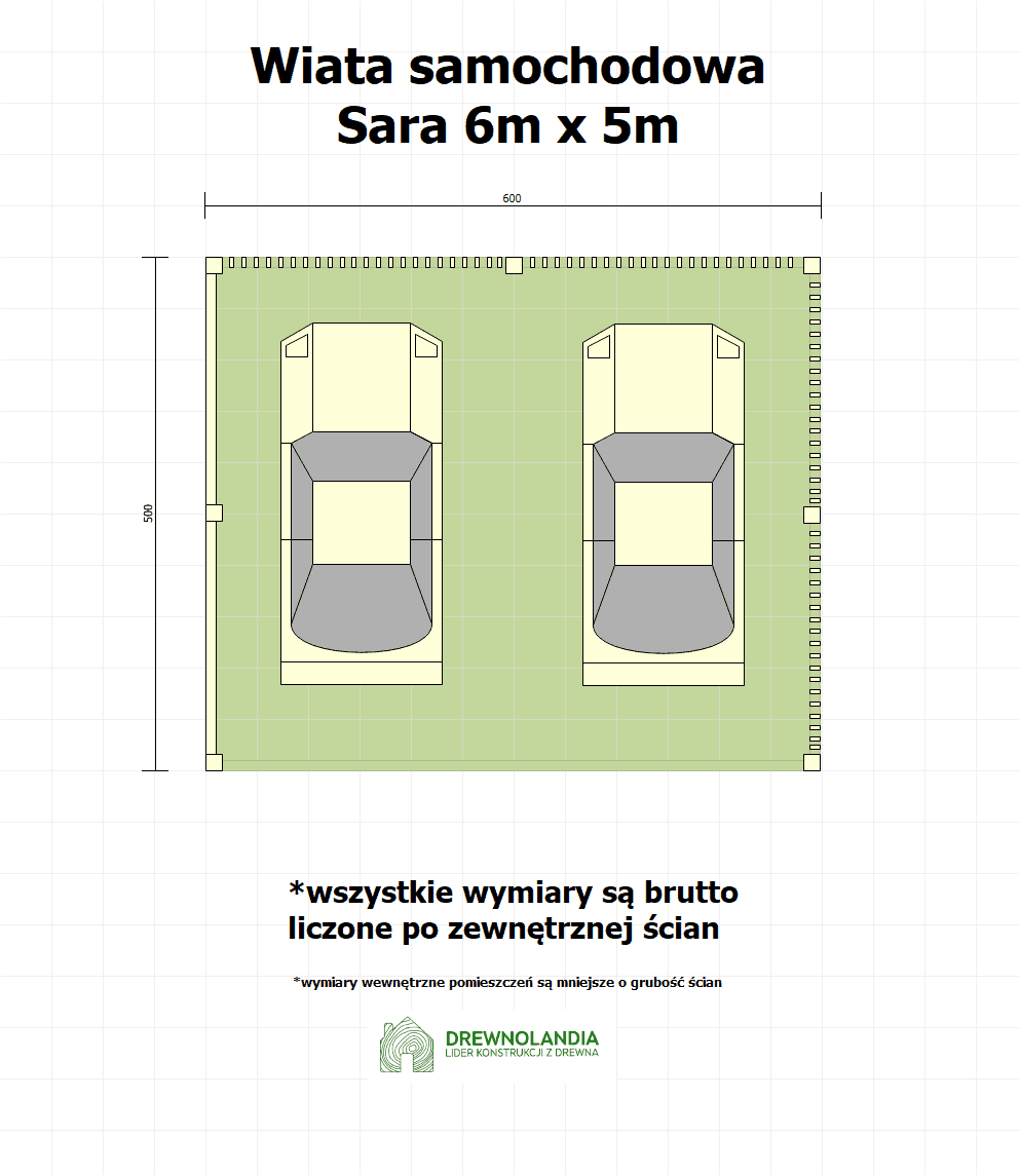 Wiata samochodowa Sara 6x5m – Nowoczesne zadaszenie dla dwóch aut - zdjęcie 2