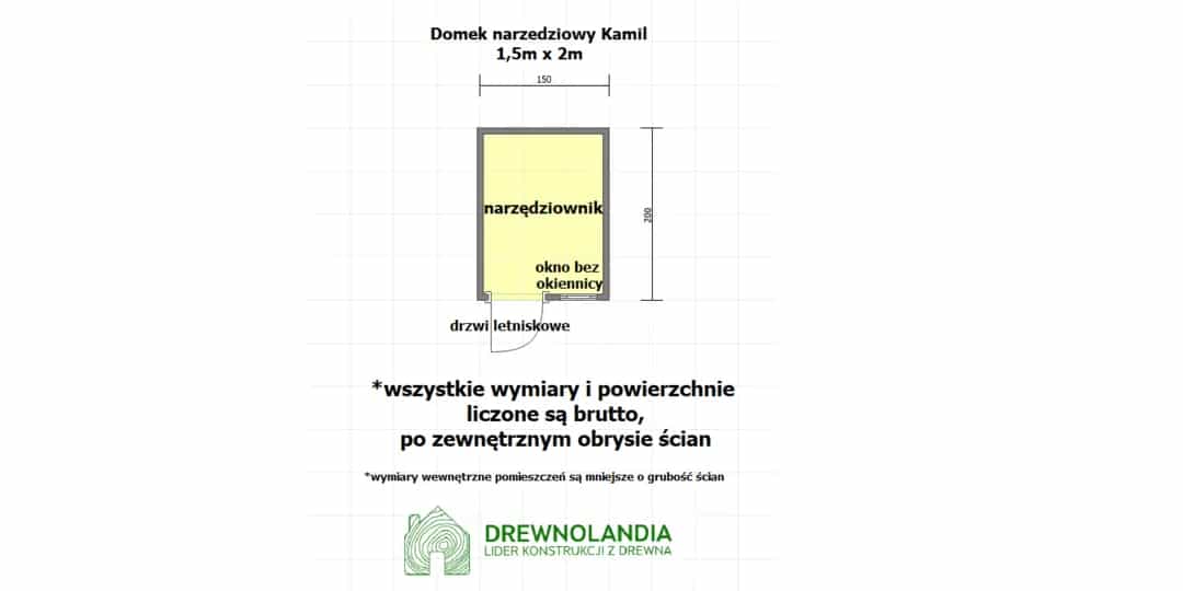 Domek gospodarczy Kamil 1,5x2m  - zdjęcie 2