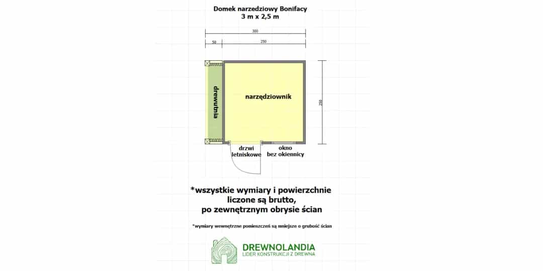 Domek gospodarczy z drewna Bonifacy - 3x2,5m  - zdjęcie 2
