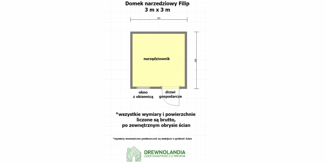 Domek gospodarczy z drewna Filip - 3x3m  - zdjęcie 2