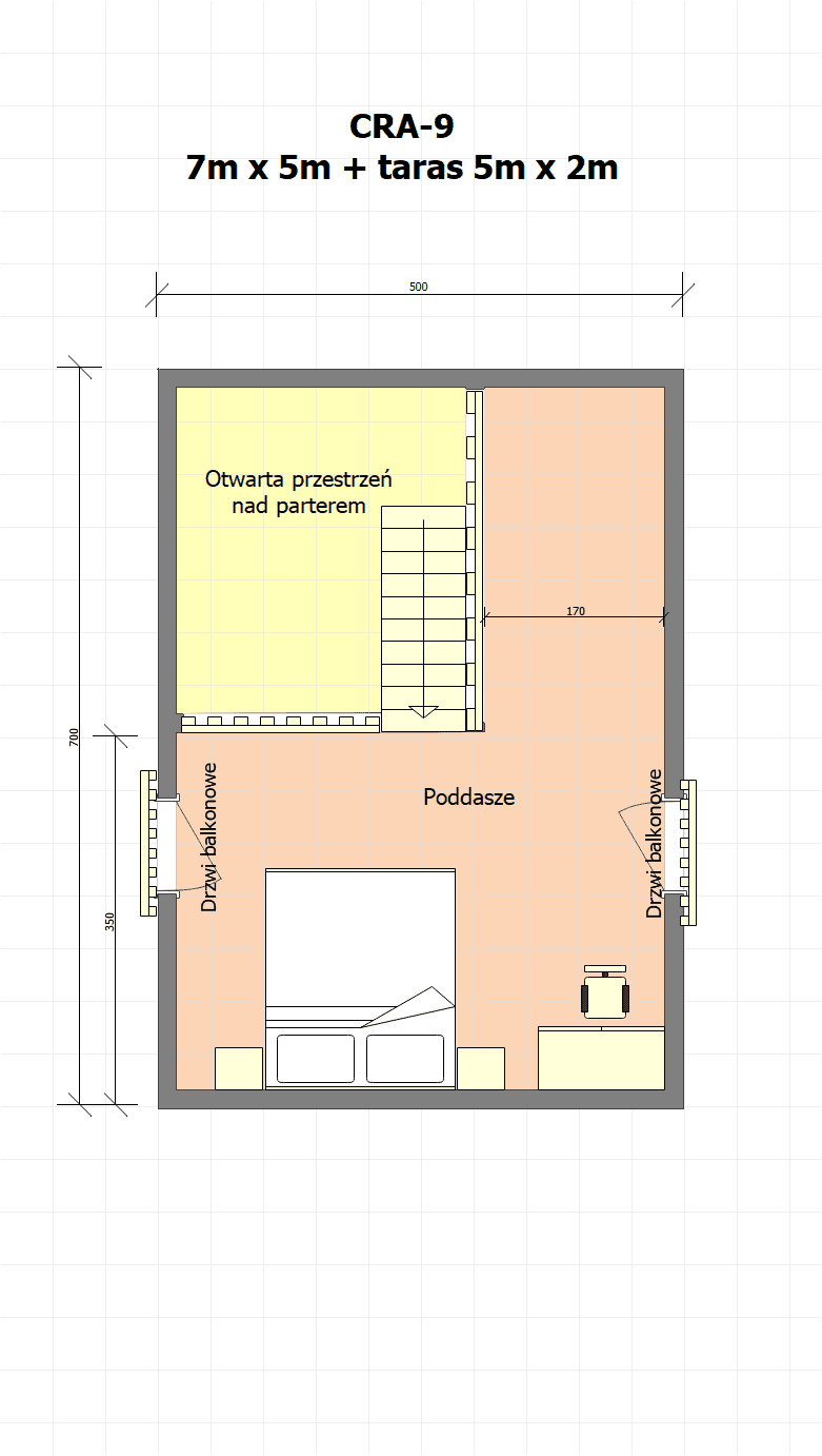 Domek mieszkalny całoroczny CRP9 PLUS - WT 2021 – 45 m² - zdjęcie 3