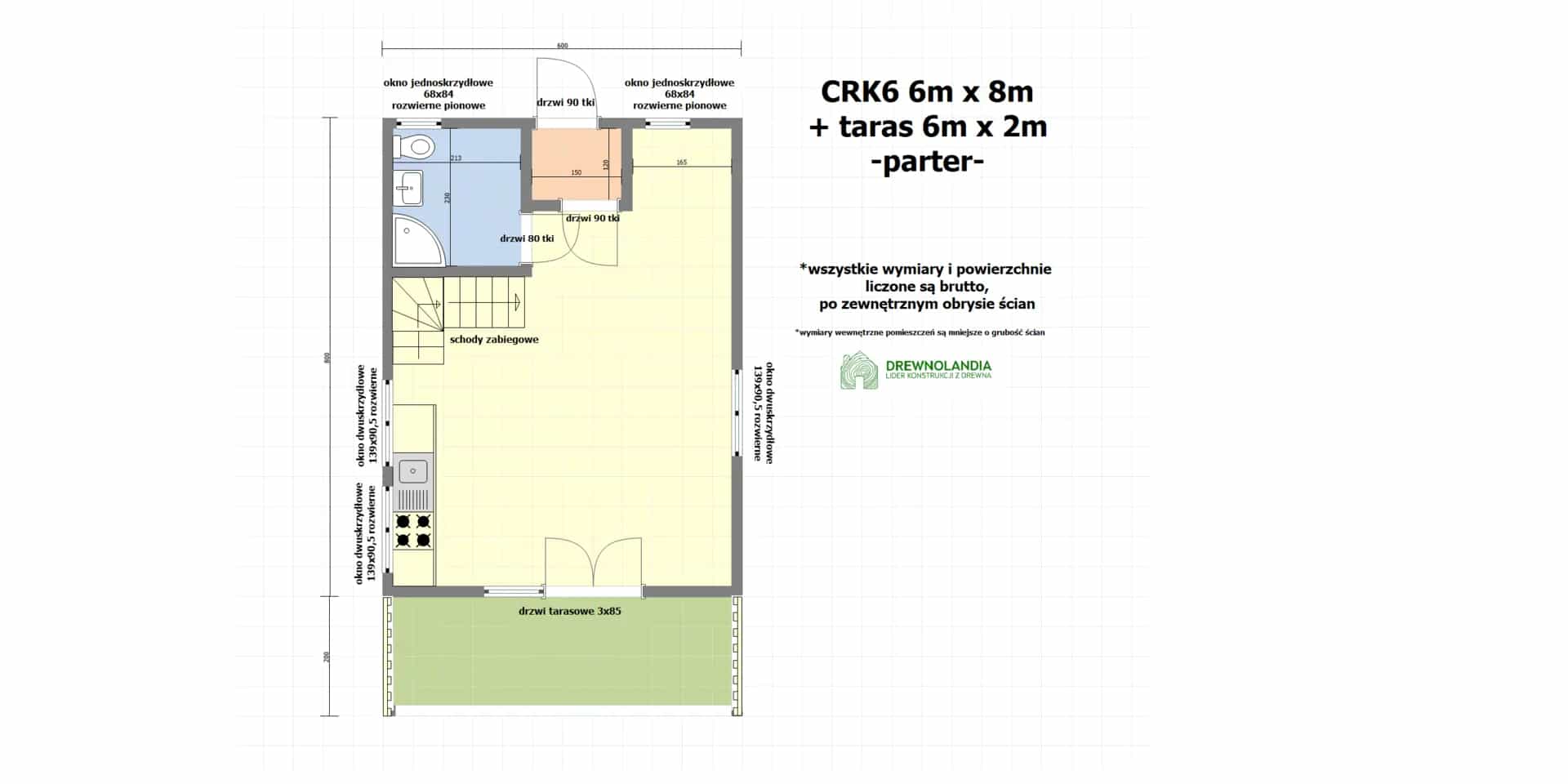 Domek rekreacyjny całoroczny CRK6 – 48 m²       - zdjęcie 2