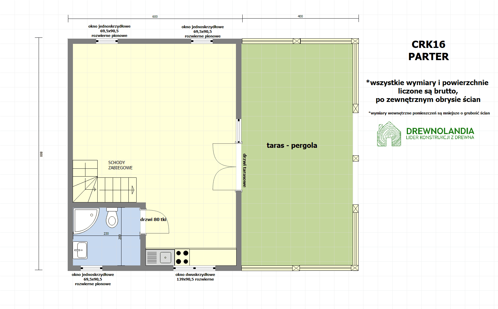 Domek rekreacyjny całoroczny CRK16 – 48 m²       - zdjęcie 2