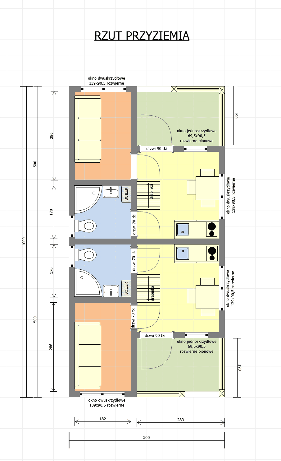 Domek „bliźniak” na wynajem W2X2 – 50 m2 - zdjęcie 2