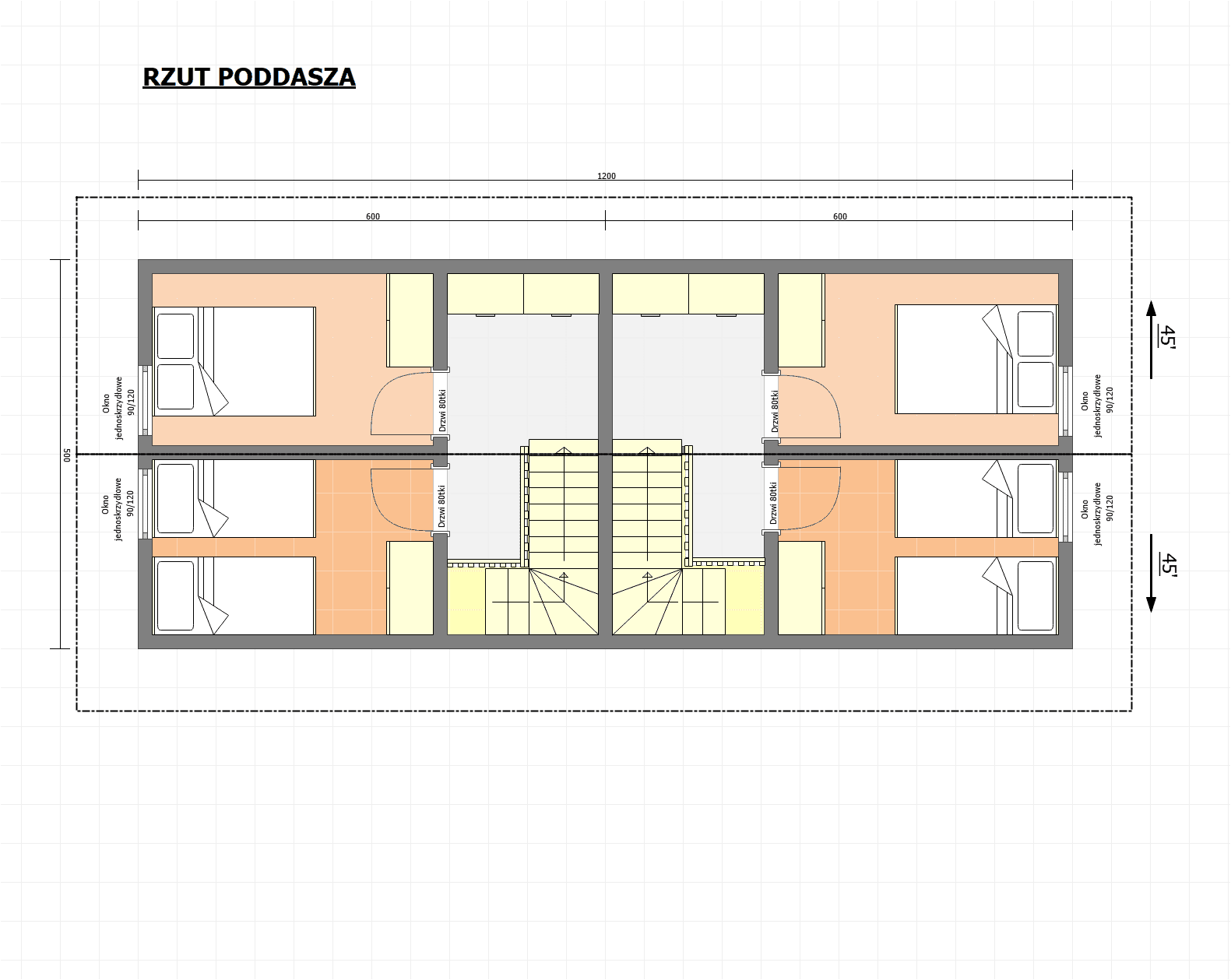 Szeregowy domek pod wynajem J1X2 – 60 m2 - zdjęcie 3
