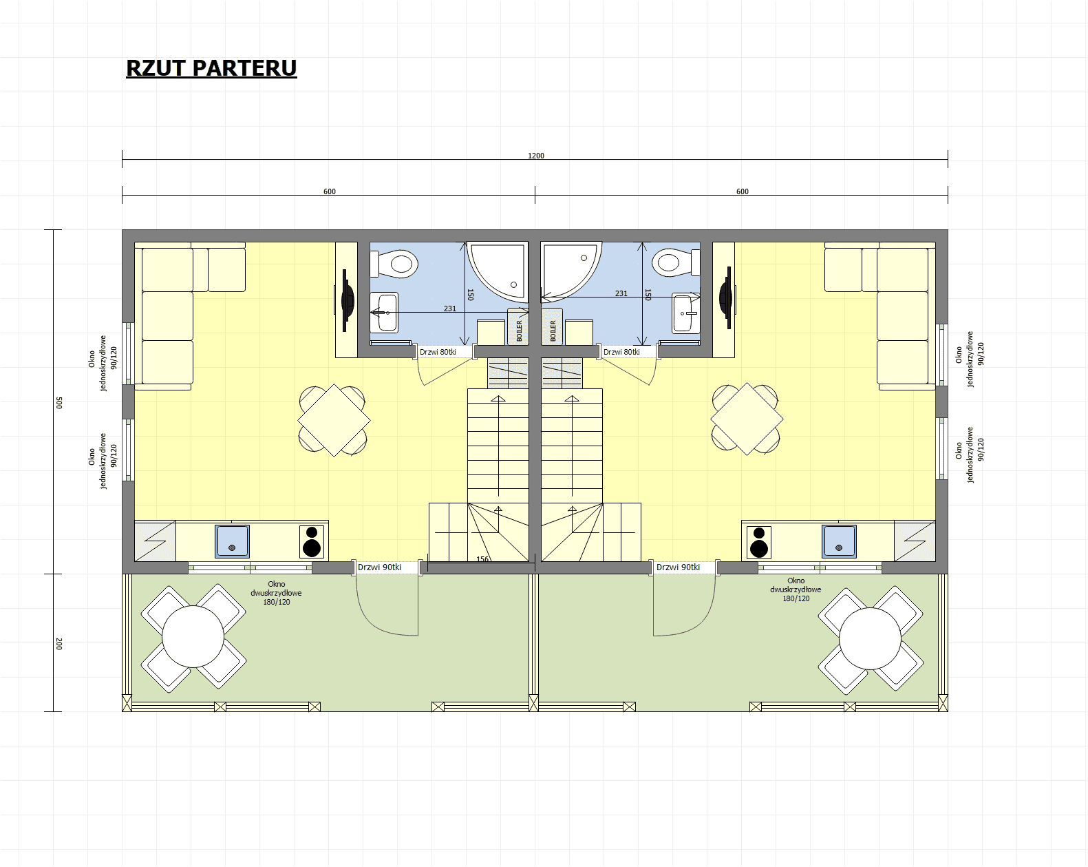 Szeregowy domek pod wynajem J1X2 – 60 m2 - zdjęcie 2