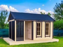 Drewniana altana, domek narzędziowy do ogrodu – Jacek, piękny i funkcjonalna