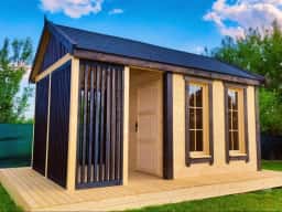 Drewniana altana, domek narzędziowy do ogrodu – Jacek, piękny i funkcjonalna