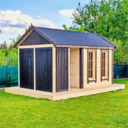 Drewniana altana, domek narzędziowy do ogrodu – Jacek, piękny i funkcjonalna