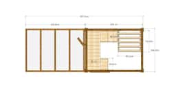 Praktyczny kurnik Damian z wytrzymałą drewnianą konstrukcją