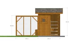 Widok frontowy kurnika Damian – połączenie estetyki i funkcjonalności