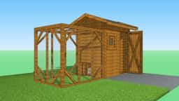 Widok boczny kurnika Damian – estetyczna i trwała konstrukcja