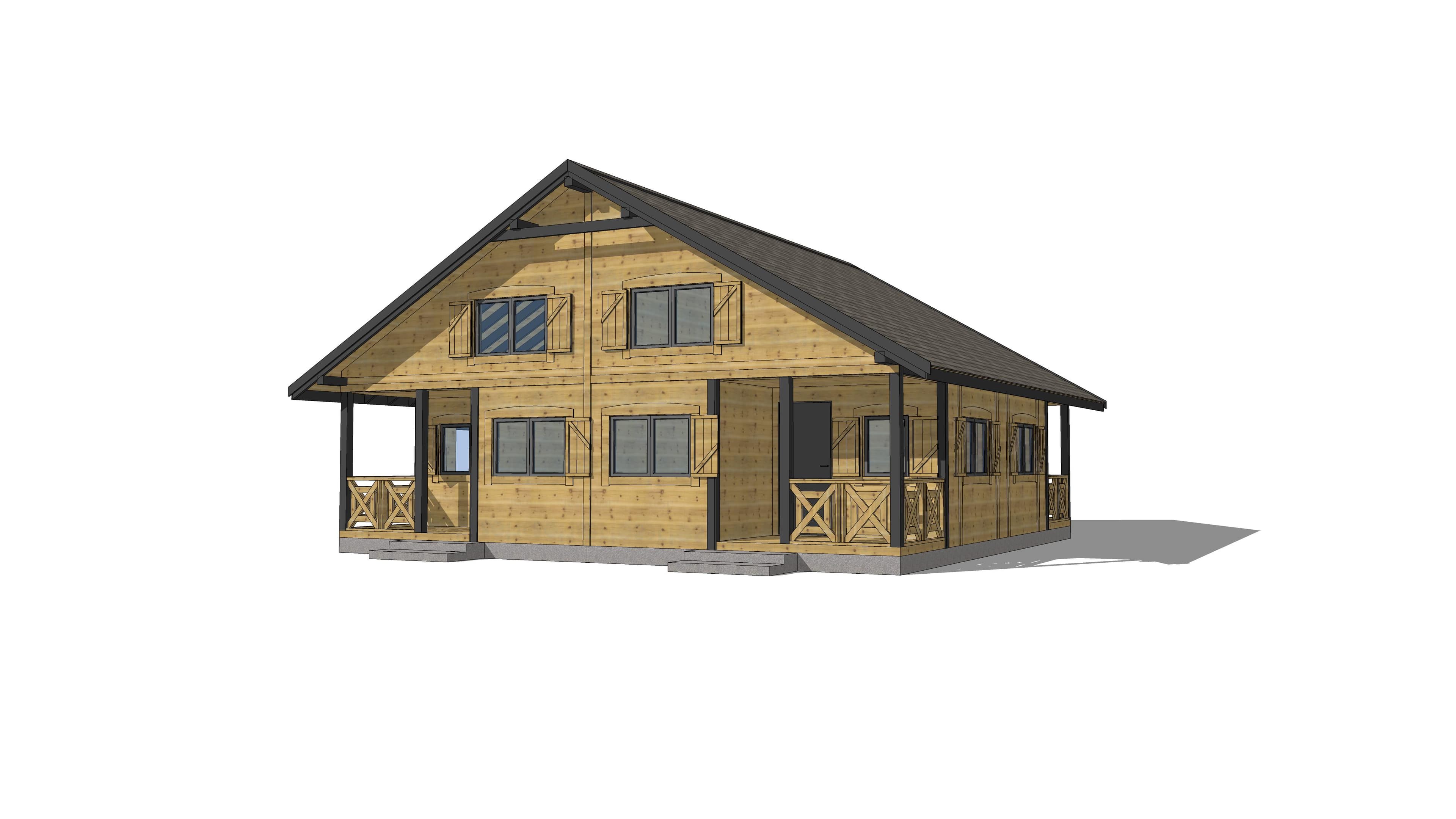 Domki na wynajem W2X4 – 100 m2 – 4 domki w 1