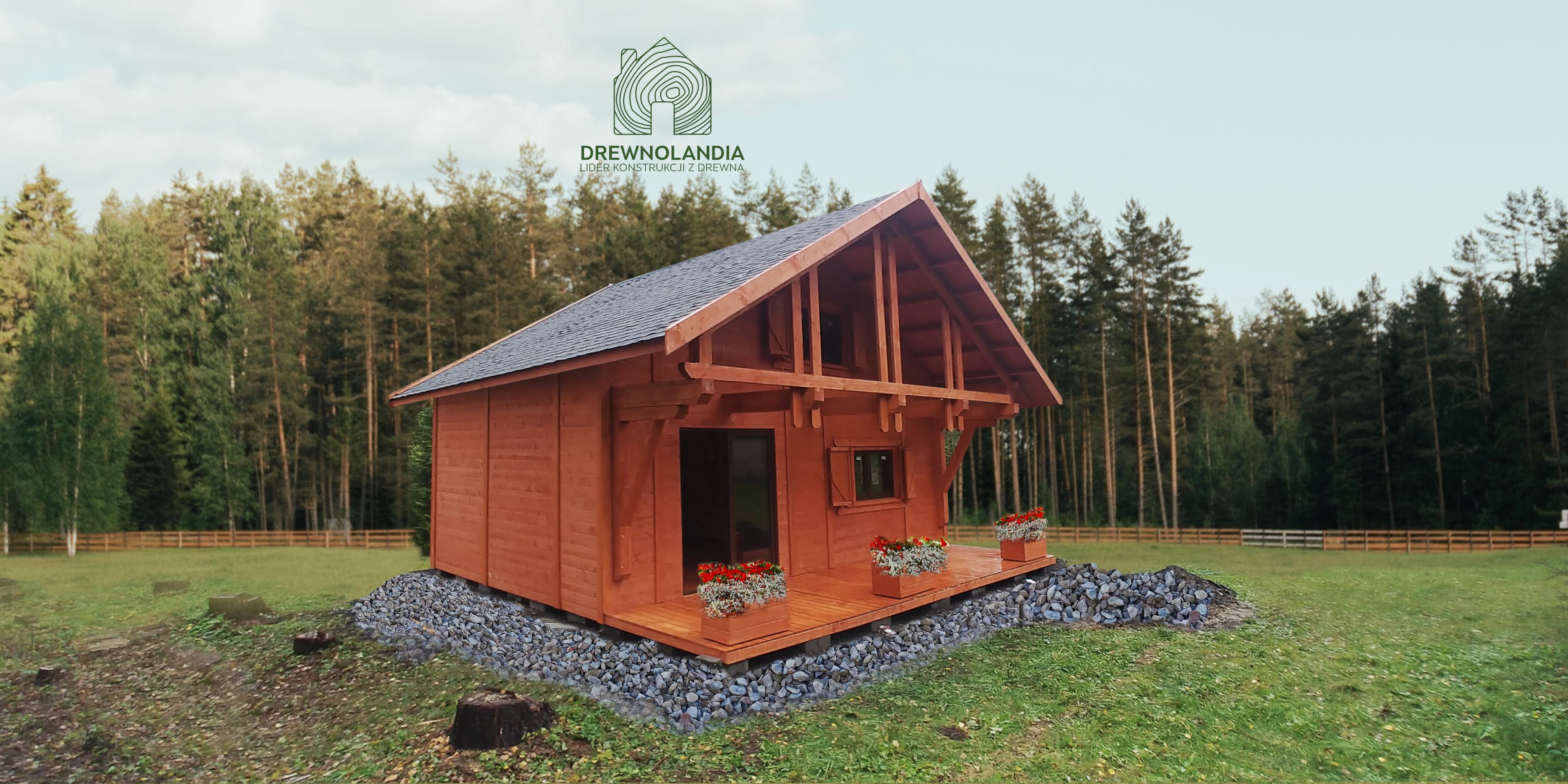 Drewniany domek CRA7 – idealny do rekreacji przez cały rok