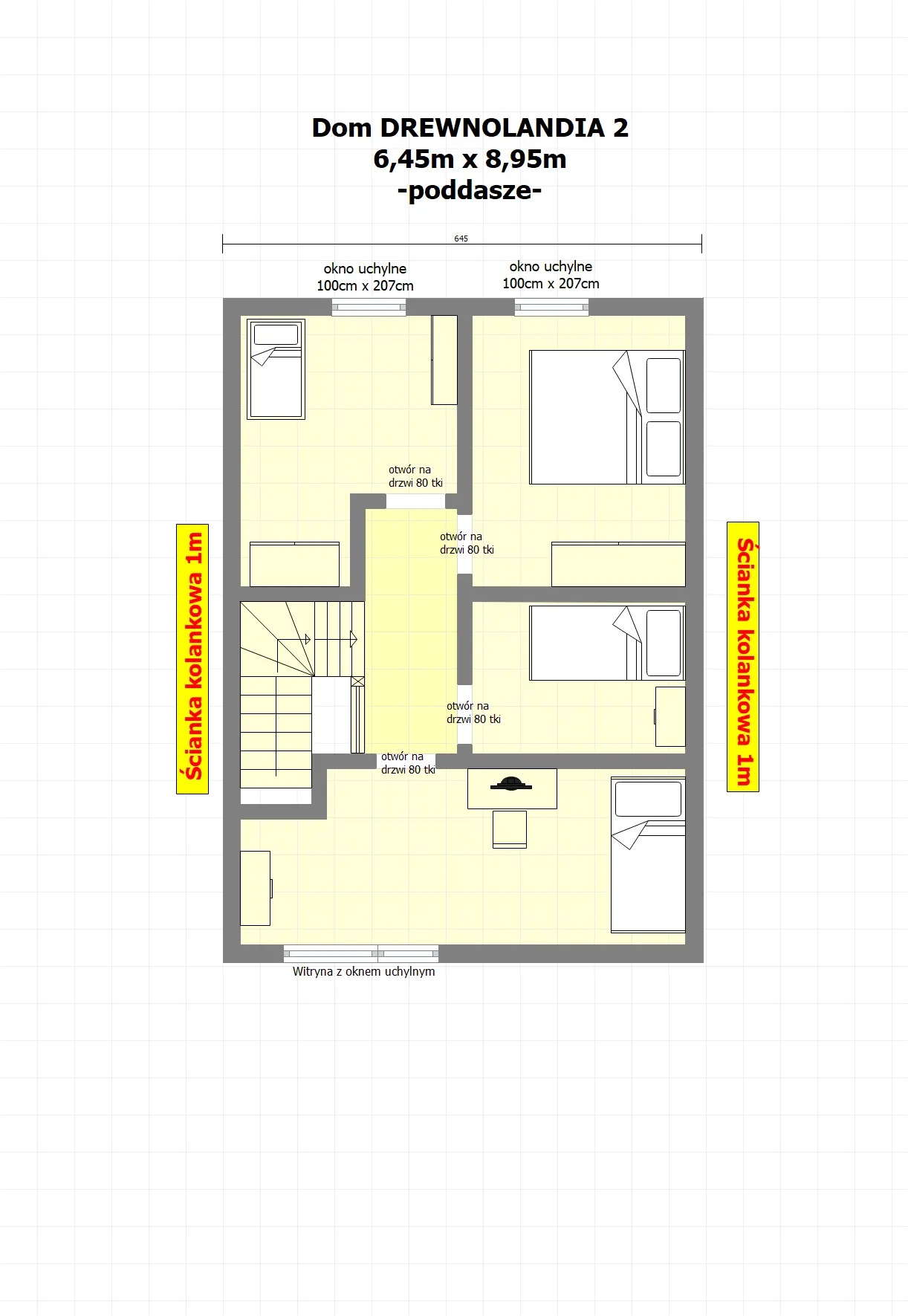 Rzut Dom DREWNOLANDIA V2  - WT 2021 