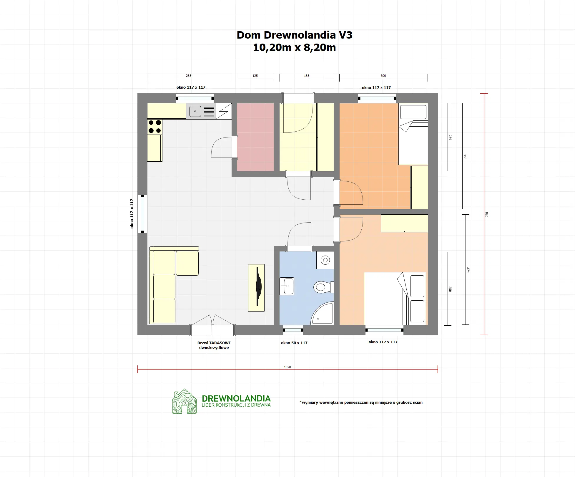 Rzut Dom DREWNOLANDIA V3  - WT 2021 