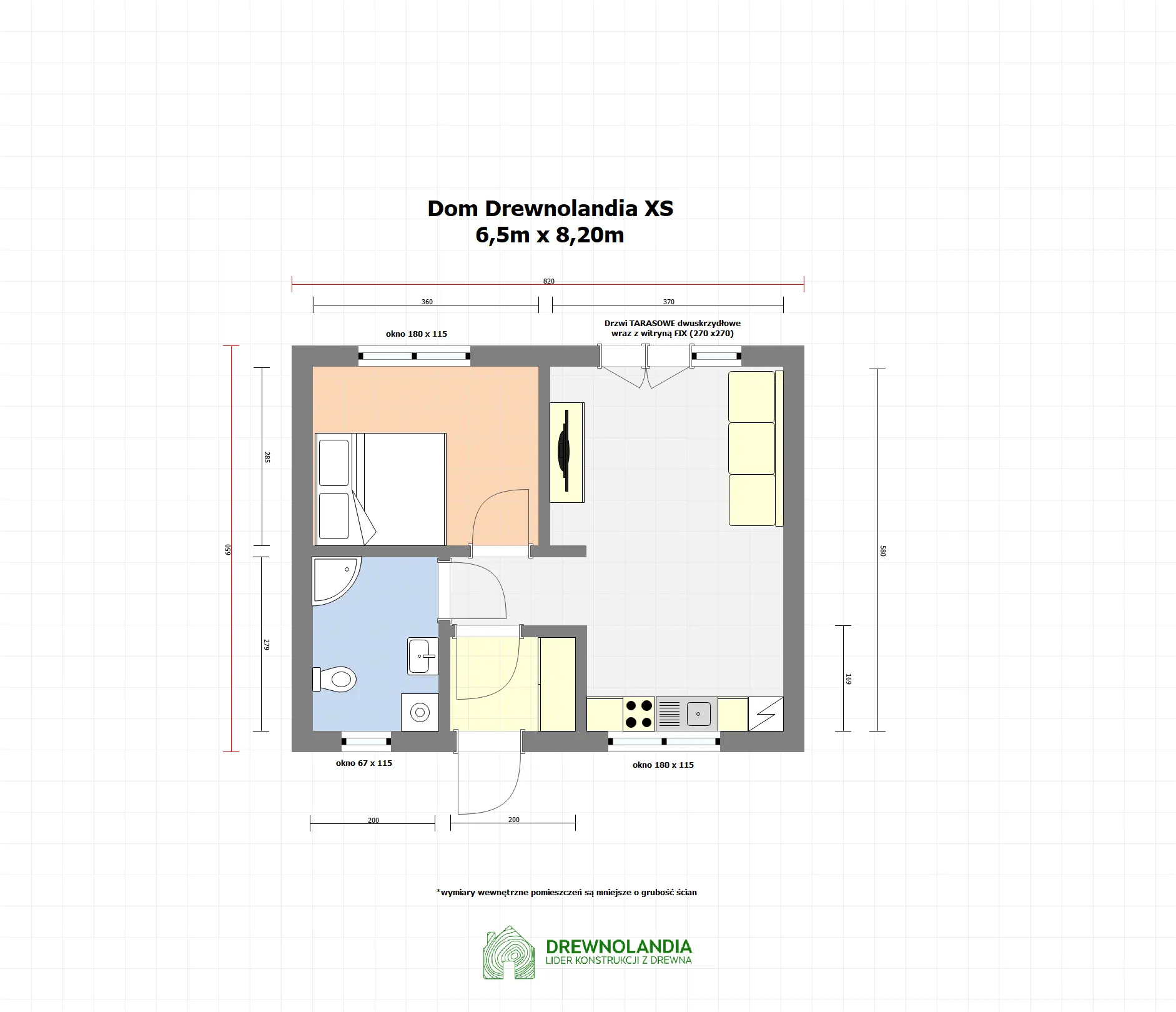 Rzut Dom DREWNOLANDIA XS  - WT 2021 