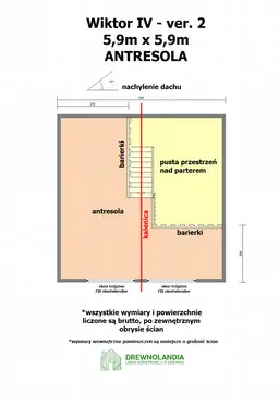 Domek letniskowy drewniany z antresolą Wiktor IV V2 – 35 m² - zdjęcie 3