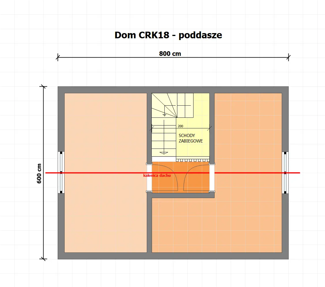 Rzut Drewniany CRK18 PLUS - 48 m²