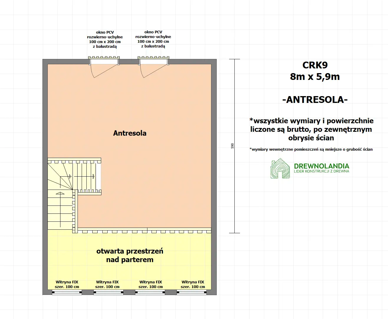 Dom drewniany Richard - nowoczesna stodoła - 47 m2