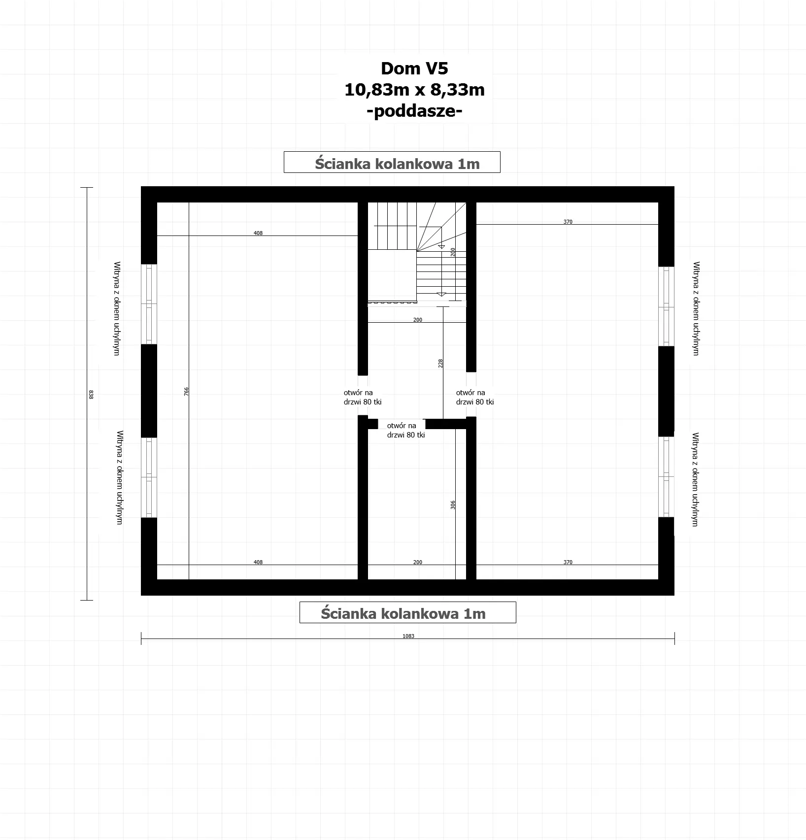 Rzut Dom DREWNOLANDIA V5  - WT 2021 
