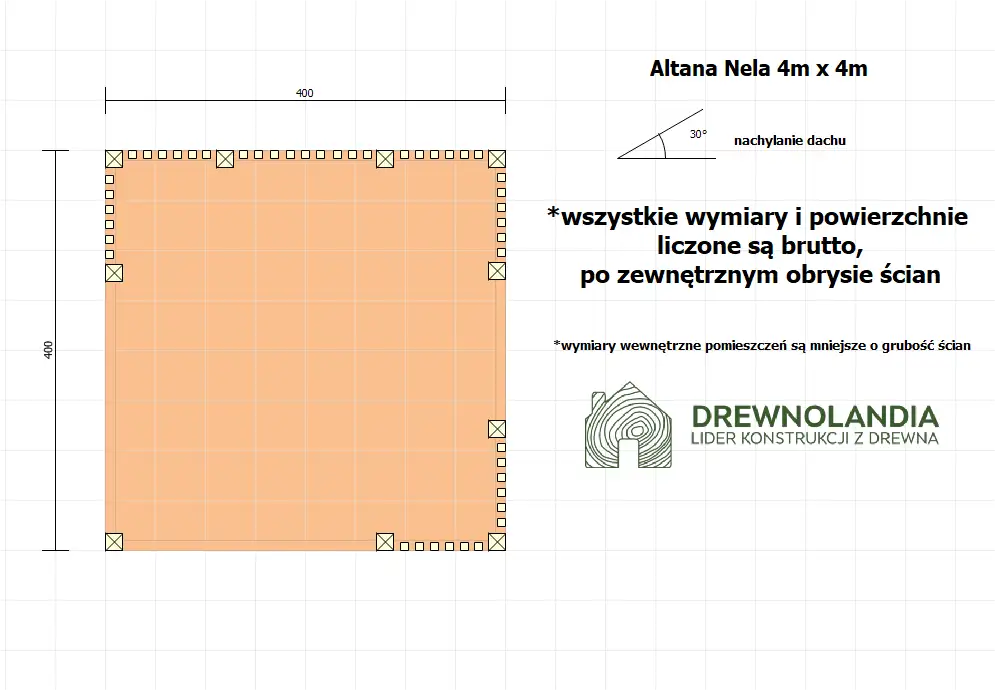 Altana Nela - 4m x 4m - Biała