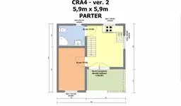 Domek rekreacyjny całoroczny CRA4 - wersja 2 - V2 - 35 m² - zdjęcie 2