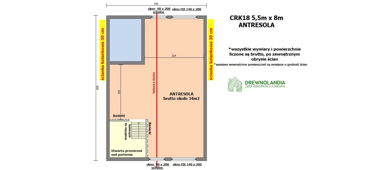 Domek rekreacyjny całoroczny CRK18 – 45 m²       