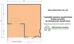 Domek ogrodowy z tarasem Maksymilian 5x5m - zdjęcie 2