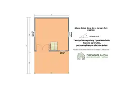 Domek ogrodowy z tarasem Antoś 4m x 4m + 2,5m x 4m - zdjęcie 2