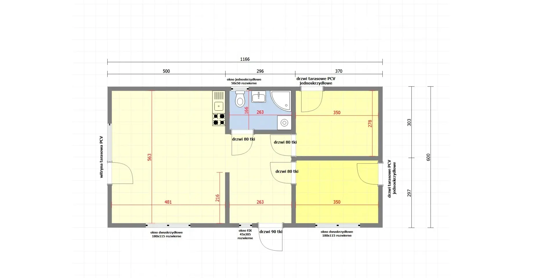 Rzut Domek CRK51- 70 m²