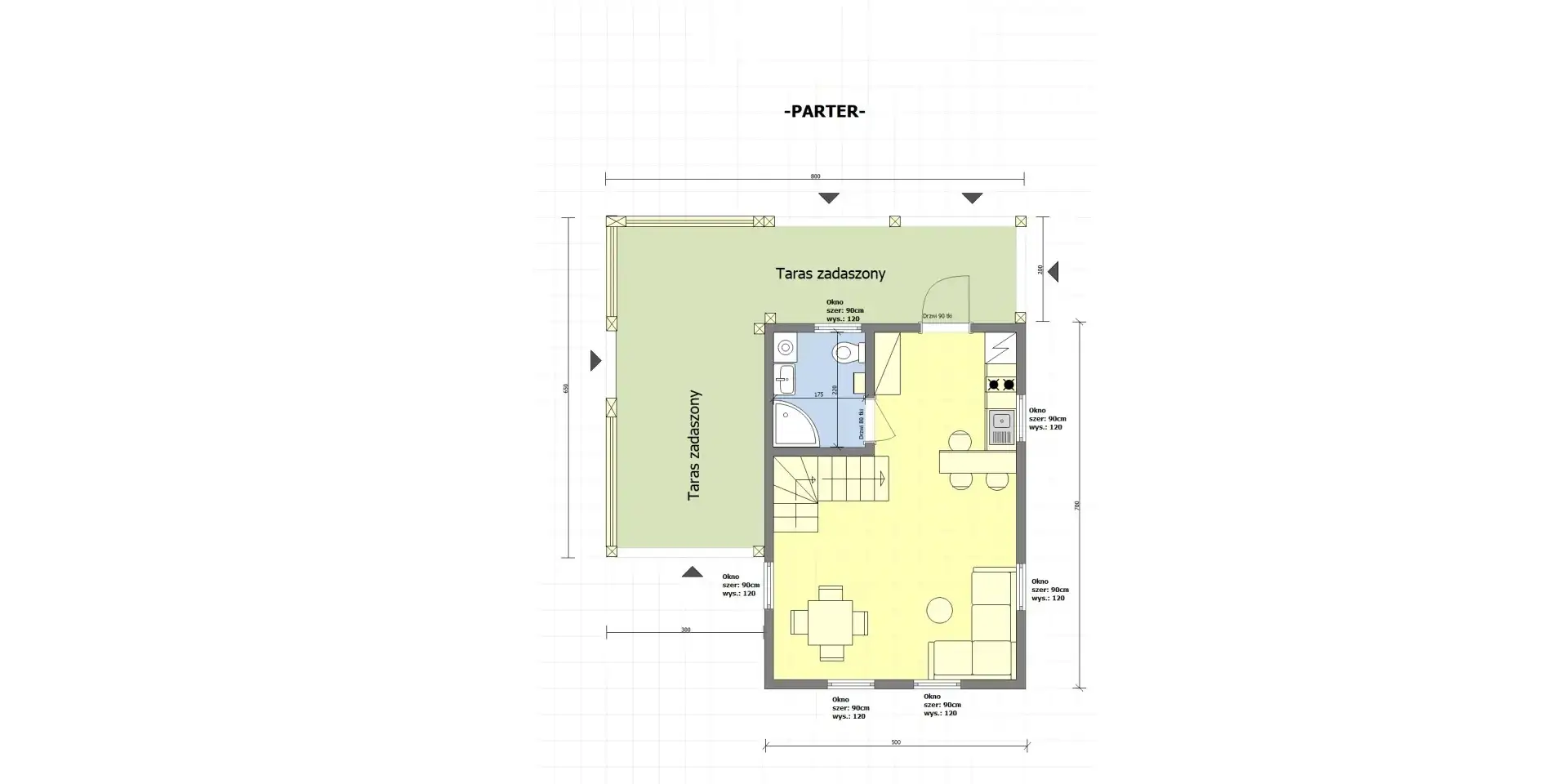 Domek rekreacyjny całoroczny CRP51 - 35m²