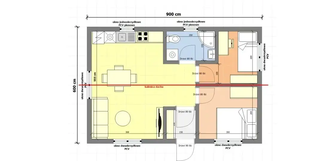 CLT1 Najtańszy Dom Całoroczny w Polsce – WT 2021 – 54 m²