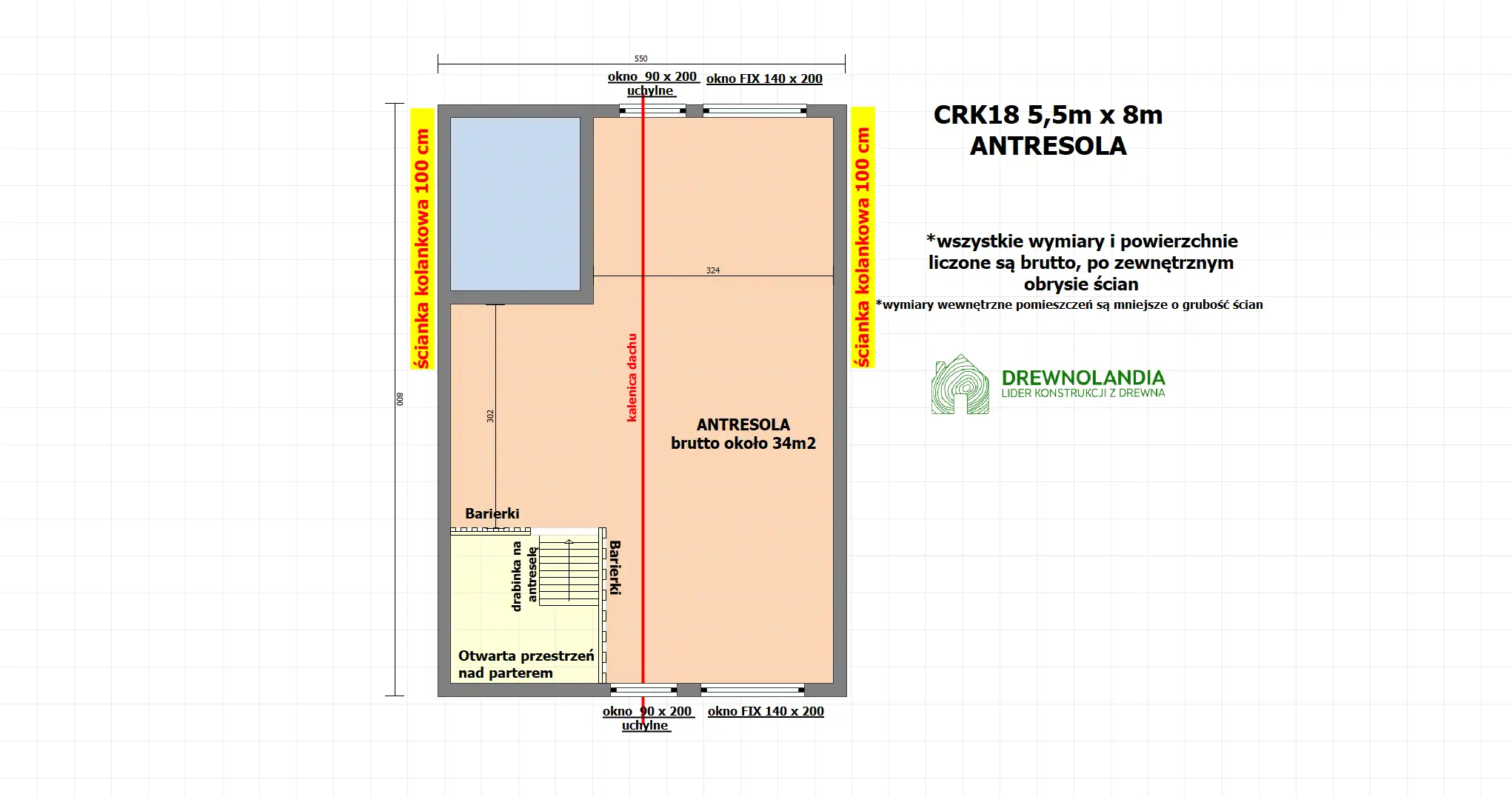 Domek rekreacyjny całoroczny CRK18 – 45 m²       