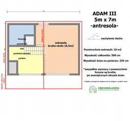 Domek Adam III 7 × 5 m – standard WT2021 - zdjęcie 3