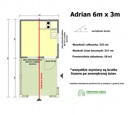 Domek Adrian - 6x3m (SSO) - zdjęcie 2