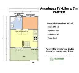 Domek Amadeusz IV WT2021 7x4,5m  - zdjęcie 2