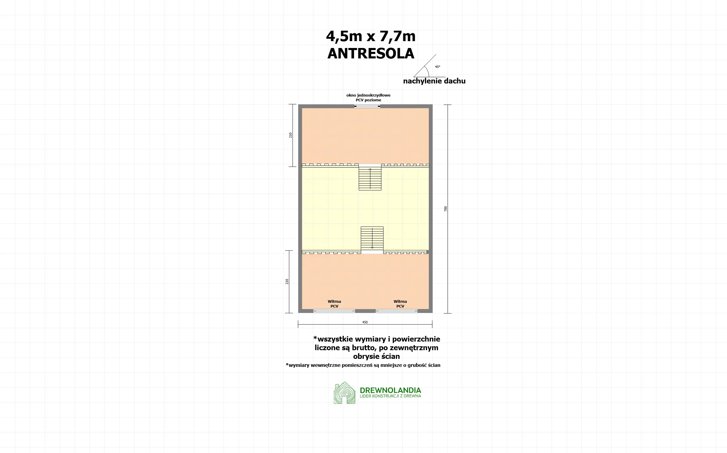 Domek Amadeusz IV v2 - 7,7x4,5m (SSO)