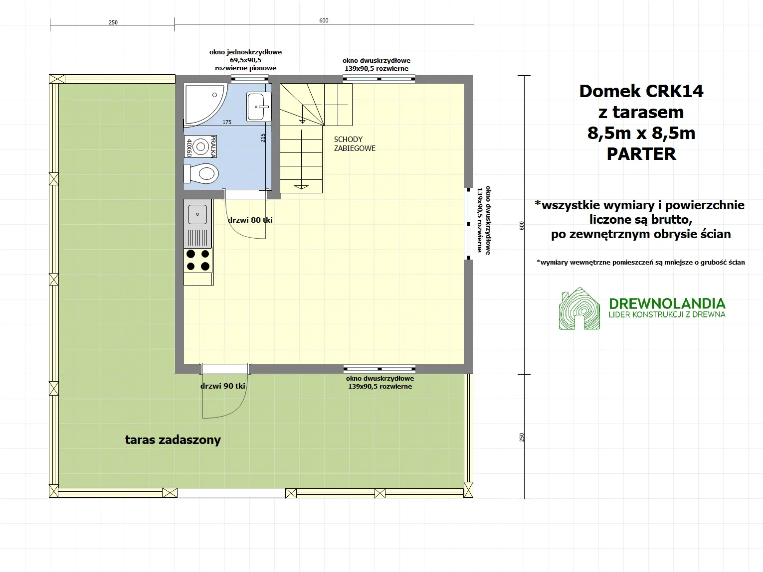 Rzut Domek Marcin – 51 m² (SSZ)