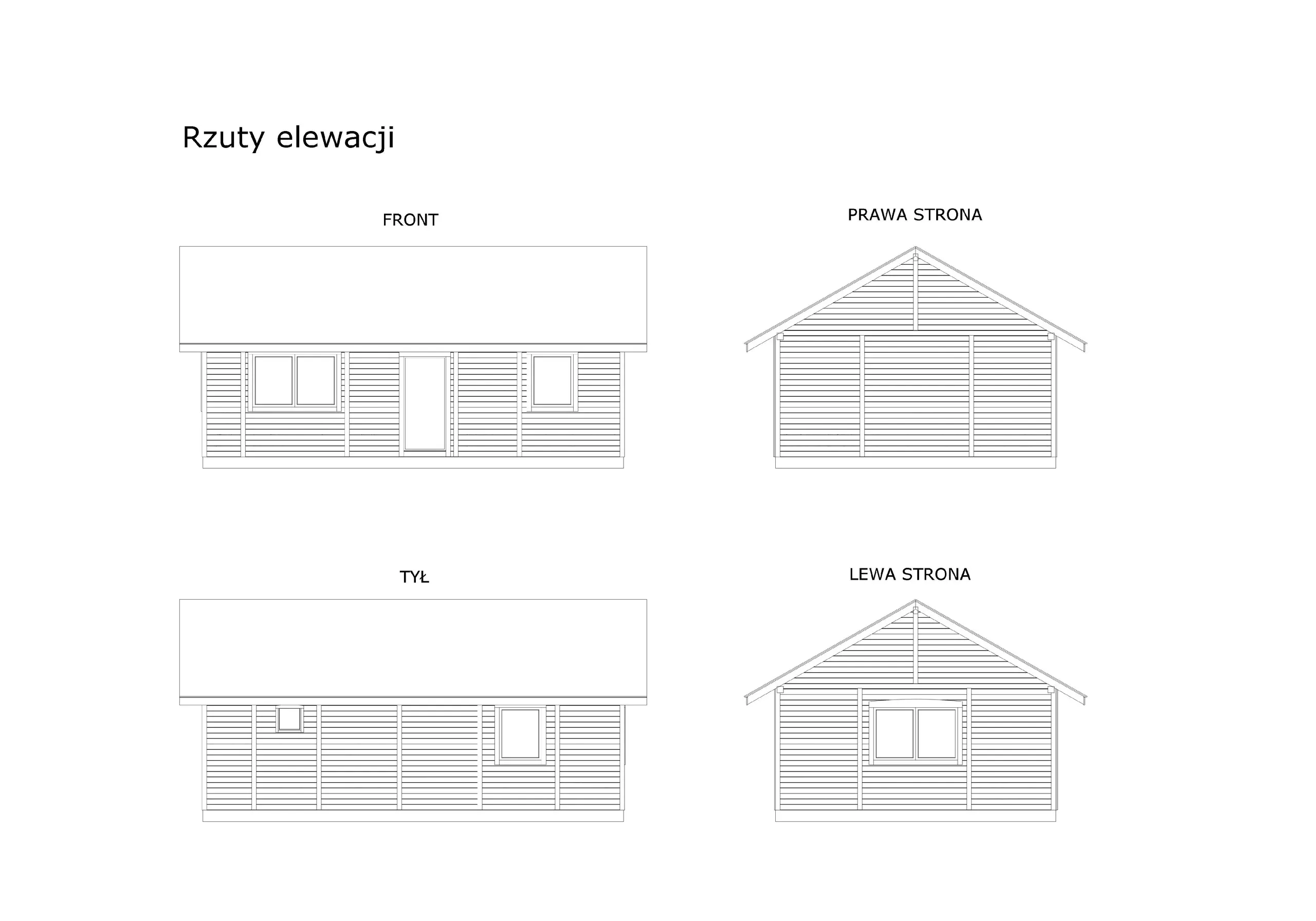 Rzut Domek Miłosz - 54 m² (SSZ)